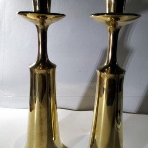Two danish brass candle holders