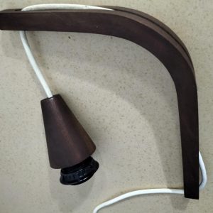 Danish teak wall lamp
